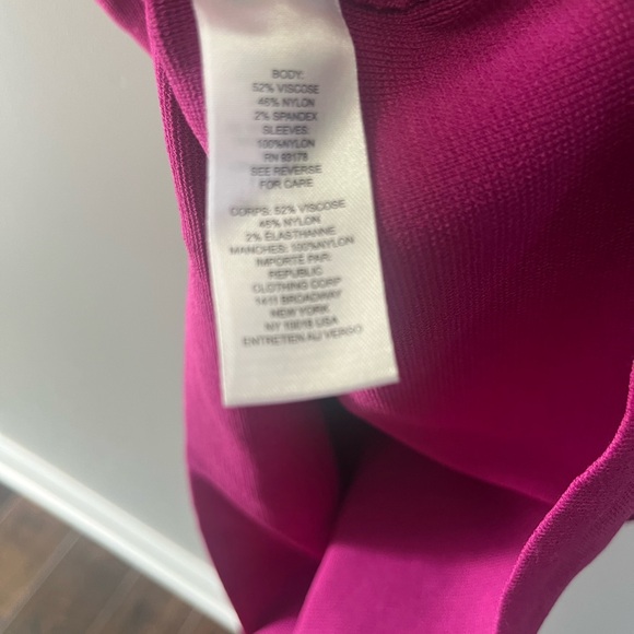 House of Harlow‎ Dress sheer Sleeve Knit pink  Fuchsia NWT small - Picture 6 of 6